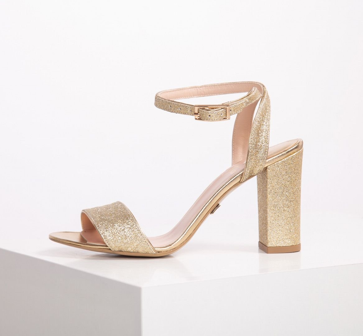 golden block heels