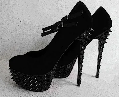 Platform Black Heels for Women